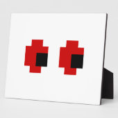 8 Bit Spooky Red Eyes Fotoplatte (Seite)