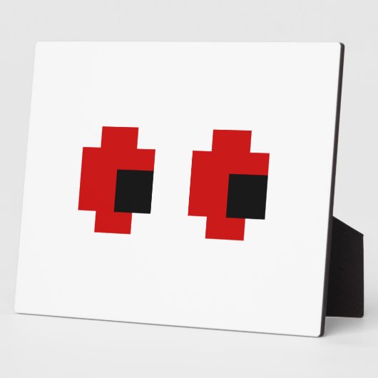 8 Bit Spooky Red Eyes Fotoplatte (Seite)