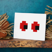 8 Bit Spooky Red Eyes Fotoplatte (Seite)