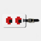 8 Bit Spooky Red Eyes Gepäckanhänger (Vorderseite horizontal)