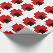 8 Bit Spooky Red Eyes Geschenkpapier (Ecke)