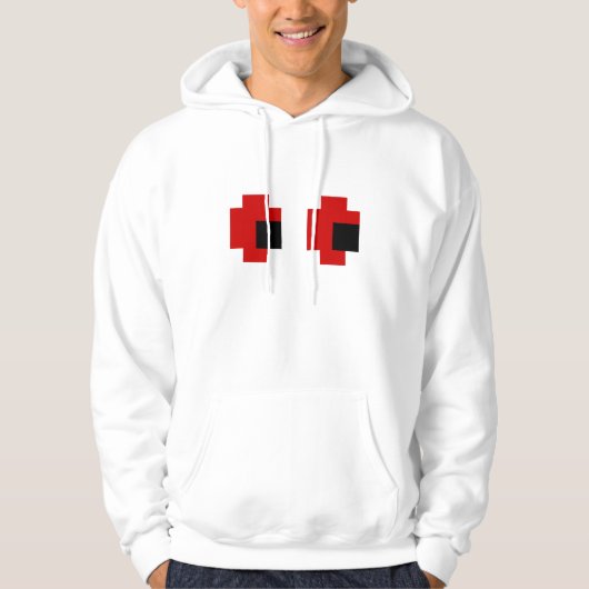8 Bit Spooky Red Eyes Hoodie (Vorderseite)