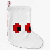 8 Bit Spooky Red Eyes Kleiner Weihnachtsstrumpf (Vorderseite)