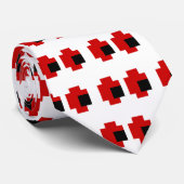 8 Bit Spooky Red Eyes Krawatte (Gerollt)