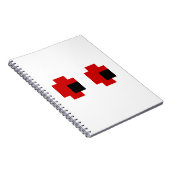 8 Bit Spooky Red Eyes Notizblock (Rechte Seite)