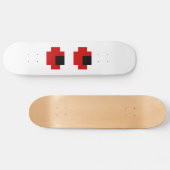 8 Bit Spooky Red Eyes Skateboard (Horizontal)