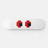 8 Bit Spooky Red Eyes Skateboard (Horizontal)