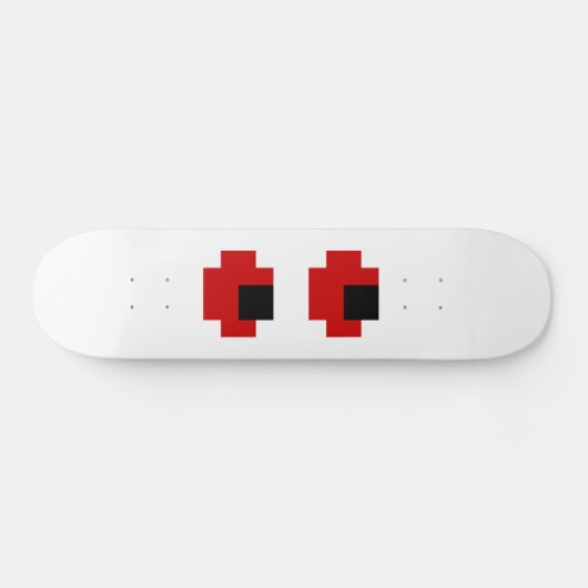 8 Bit Spooky Red Eyes Skateboard (Horizontal)