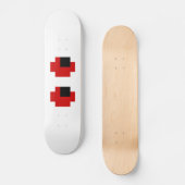 8 Bit Spooky Red Eyes Skateboard (Vorderseite)