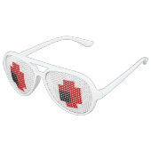 8 Bit Spooky Red Eyes Sonnenbrille (Schrägansicht)