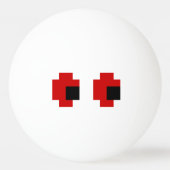 8 Bit Spooky Red Eyes Tischtennisball (Vorderseite)