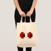 8 Bit Spooky Red Eyes Tragetasche (Vorderseite (Produkt))