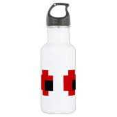 8 Bit Spooky Red Eyes Trinkflasche (Vorderseite)