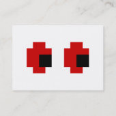 8 Bit Spooky Red Eyes Visitenkarte (Rückseite)