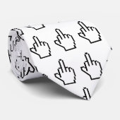 8-Bit Stinkefinger Krawatte (Gerollt)
