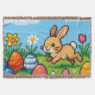 8-Bit süßer Oster-Hase / Kaninchen Travel Mug Decke