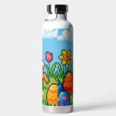 8 Bit süßer Osterhase/Häschen Trinkflasche (Rechts)