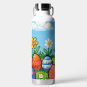 8 Bit süßer Osterhase/Häschen Trinkflasche (Vorderseite)