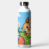 8 Bit süßer Osterhase/Häschen Trinkflasche (links)