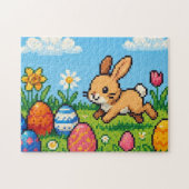 8-Bit süßer Osterhase/Kaninchen Puzzle (Horizontal)