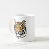 8 Bit Tiger Kaffeetasse (Vorderseite Links)