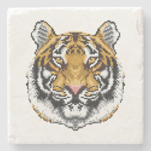 8 Bit Tiger Steinuntersetzer