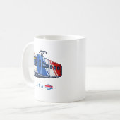 8-Bit-TRAX-Tasse Kaffeetasse (Vorderseite Links)