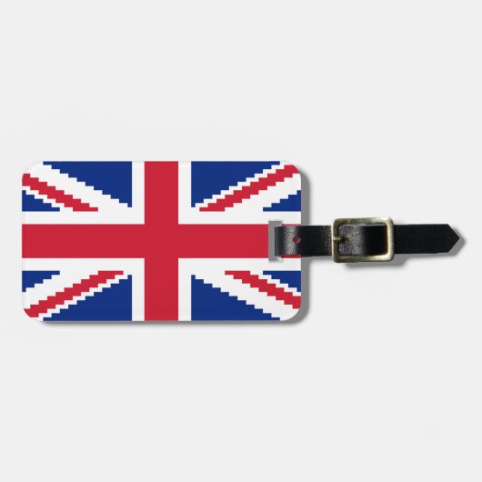 8 Bit Union Pixel Jack Gepäckanhänger (Vorderseite horizontal)