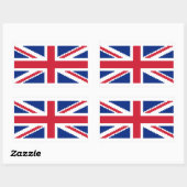 8 Bit Union Pixel Jack Rechteckiger Aufkleber (Blatt)