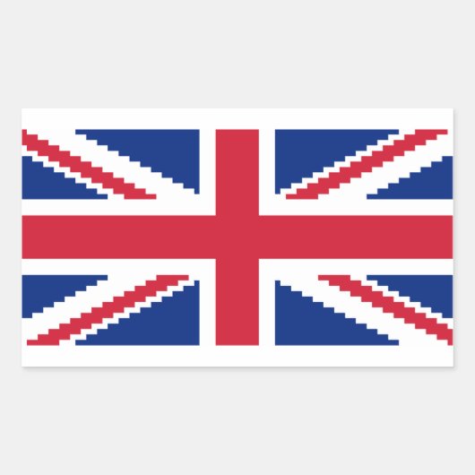 8 Bit Union Pixel Jack Rechteckiger Aufkleber (Vorderseite)