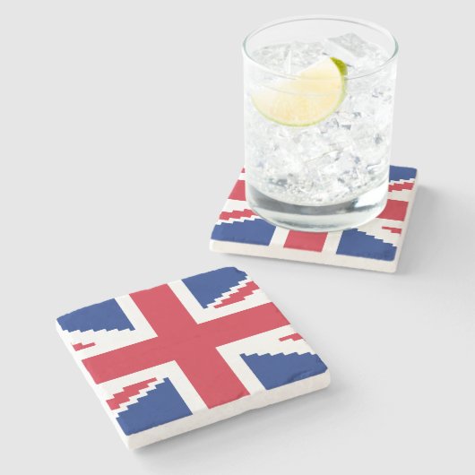 8 Bit Union Pixel Jack Steinuntersetzer (Seitenansicht)