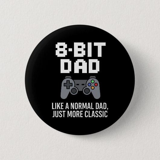 8-Bit-Vater-Classic-Gamer-Controller-Design Button (Vorderseite)