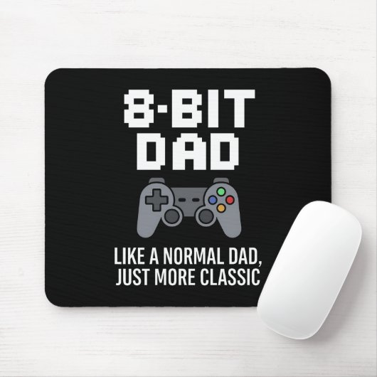 8-Bit-Vater-Classic-Gamer-Controller-Design Mousepad (Mit Mouse)