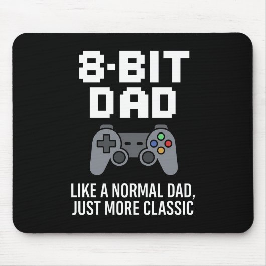 8-Bit-Vater-Classic-Gamer-Controller-Design Mousepad (Vorne)