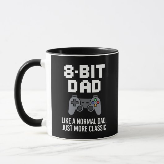 8-Bit-Vater-Classic-Gamer-Controller-Design Tasse (Links)