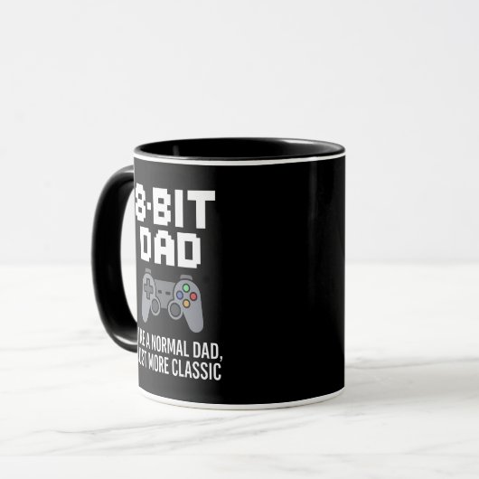 8-Bit-Vater-Classic-Gamer-Controller-Design Tasse (Vorderseite Links)