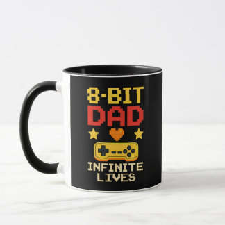 8-Bit-Vater mit unendlichen Leben Tasse