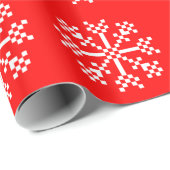 8 Bit Videospiel-Schneeflocke Geschenkpapier (Rolleneckpunkt)