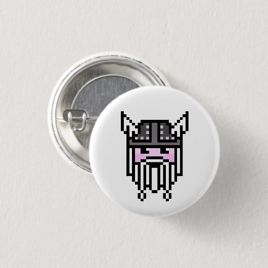 8 Bit Viking Button (Vorne & Hinten)