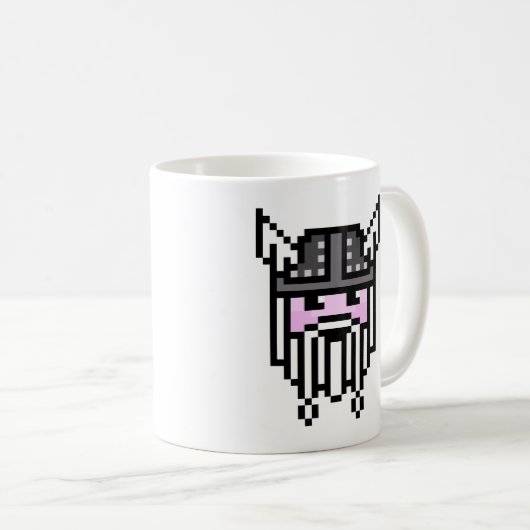 8 Bit Viking Kaffeetasse (VorderseiteRechts)