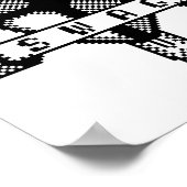 8-Bit-Wappen von Armbanduhr-Schwert-Pixel-Art-Post Poster (Ecke)