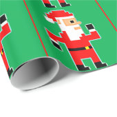 8 Bit Weihnachtsmann Geschenkpapier (Rolleneckpunkt)