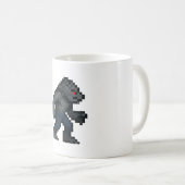 8-Bit-Werwolf Kaffeetasse (VorderseiteRechts)