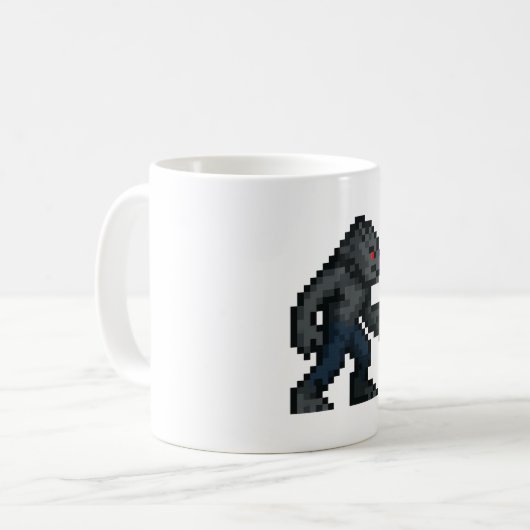 8-Bit-Werwolf Kaffeetasse (Vorderseite Links)