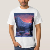 8 Bit Winternacht T-Shirt (Vorderseite)