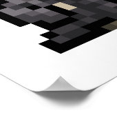 8-Bit Wizard Pixel Art Poster (Ecke)