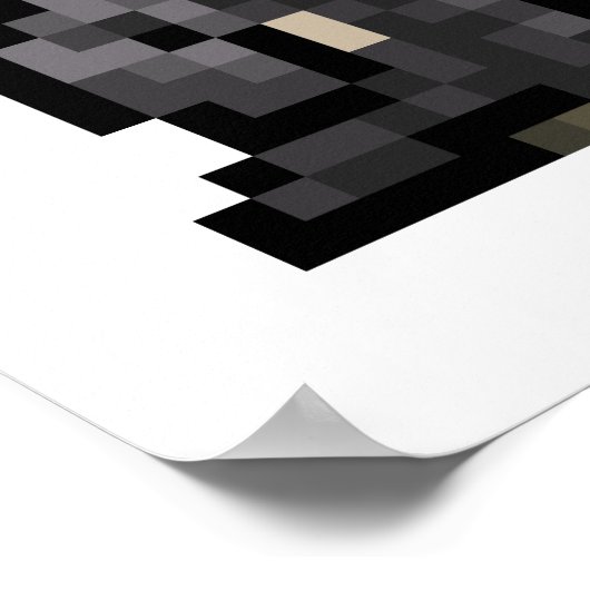 8-Bit Wizard Pixel Art Poster (Ecke)