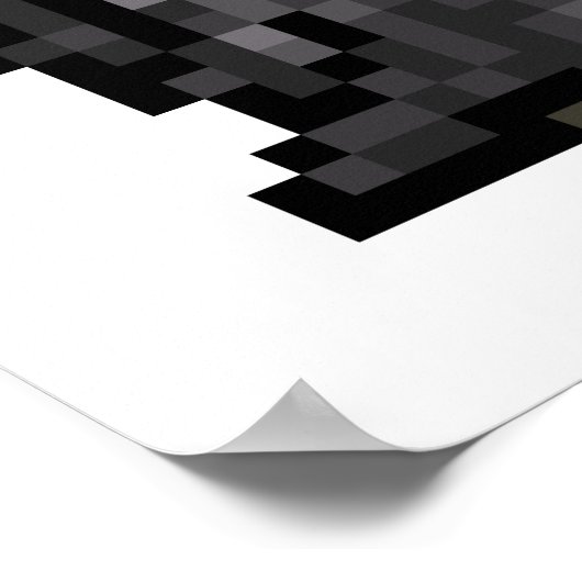 8-Bit-Zauberer-Gießen Pixel-Art-Poster Poster (Ecke)