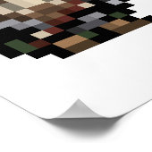 8-Bit-Zwerg 16x16 Pixel-Art-Poster Poster (Ecke)