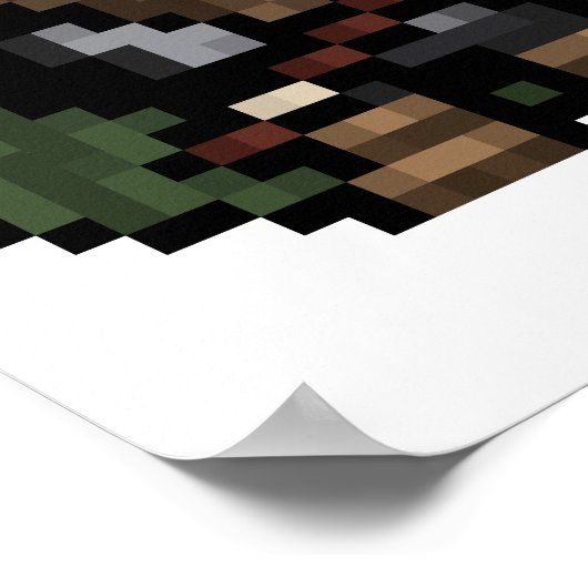 8-Bit-Zwergkunstposter Poster (Ecke)